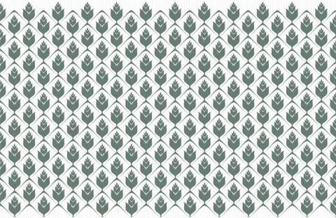 Decorative pattern from the ears of wheat and flowers Stock Illustration