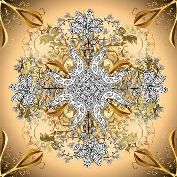Decorative pattern in ethnic oriental style. Vector illustration. Seamless vinta Stock Illustration