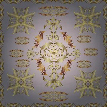 Decorative pattern in ethnic oriental style. Vector illustration. Seamless vinta Stock Illustration
