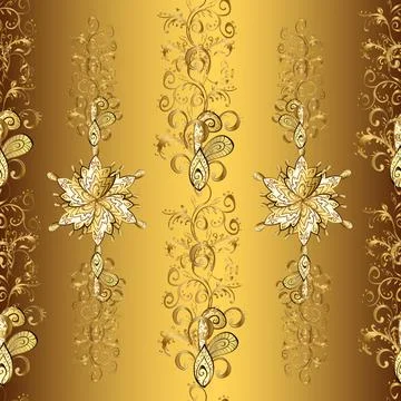 Decorative pattern in ethnic oriental style. Vector illustration. Patterns on ye Stock Illustration