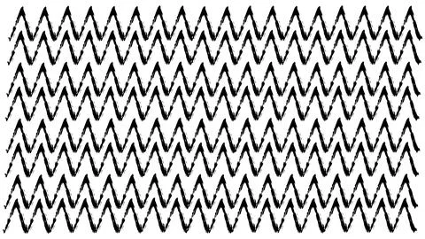 Decorative pattern with hand drawn zig zag shapes, abstract doodle square Stock Illustration