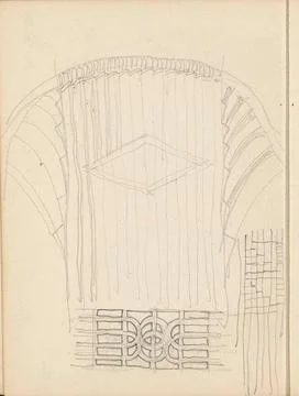 Decorative pattern. Leaf 12 Verso from a sketchbook with 60 sheets. Copyri... Stock Photos