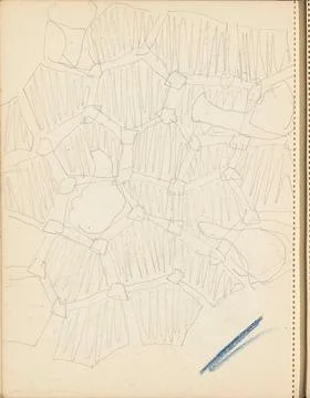 Decorative pattern. Leaf 46 Verso from a sketchbook with 60 sheets. Copyri... Stock Photos