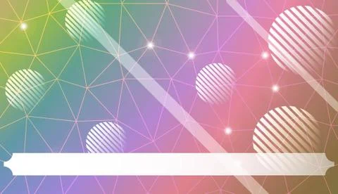 Decorative pattern with polygonal triangles style. line. circle. Background f Illustrazione stock