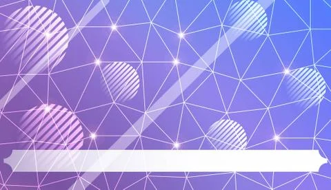 Decorative pattern with polygonal triangles style. line. circle. Background f Illustrazione stock