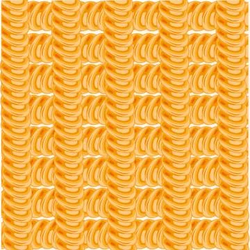 Decorative pattern from ropes on white background Stock Illustration