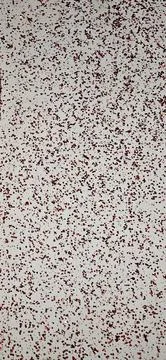 Decorative pattern with small dots in red and black on white background Stock Photos
