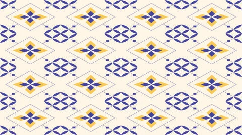 Decorative pattern template flat repeating symmetrical design Stock Illustration