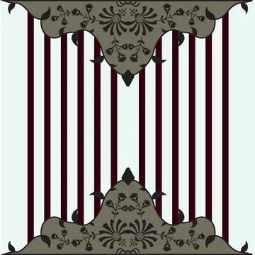 A decorative pattern on a textured wall Stock Illustration