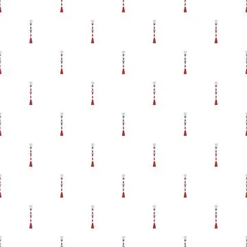 Decorative pattern with vertical string of red tassels and beads 스톡 일러스트