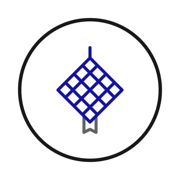 Decorative patterned rhombus within circular frame symbolizes cultural fest.. Stock Illustration