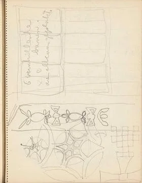 Decorative patterns, among other things with flowers. Also a study of (dec... Stock Photos