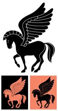 Decorative Pegasus Stock Illustration
