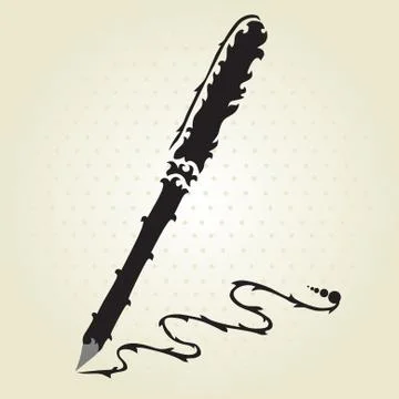 Decorative pen Stock Illustration