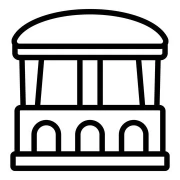 Decorative pergola icon outline vector. House pavilion Stock Illustration