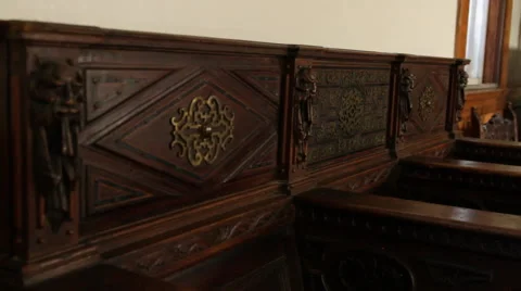 Decorative Pews Stock Footage 40812065
