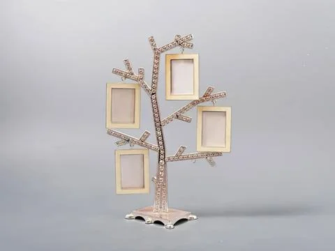 Decorative photo frame tree stand with five picture frames Stock Photos