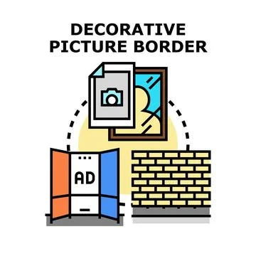 Decorative picture border framing advertisement concept Stock Illustration