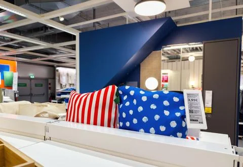 Decorative Pillows at IKEA Foto stock