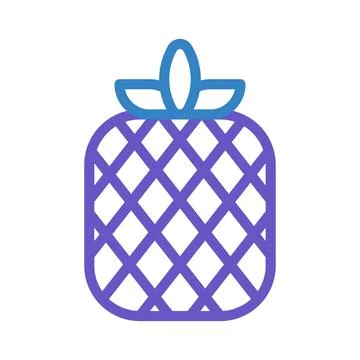 Decorative Pineapple Icon with Geometric Pattern 스톡 일러스트