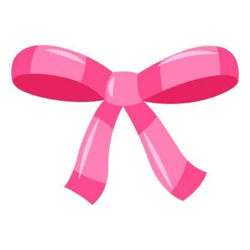 Decorative pink bow. Stock Illustration