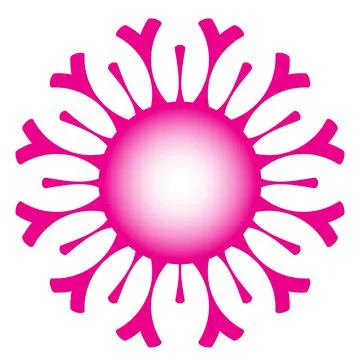 Decorative pink frame, sun rays with hearts element. Vintage border, stylized Stock Illustration