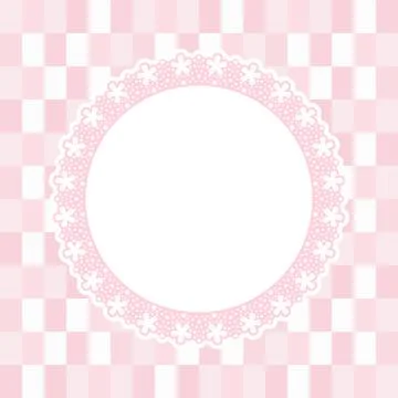 Decorative pink lace frame template Stock Illustration