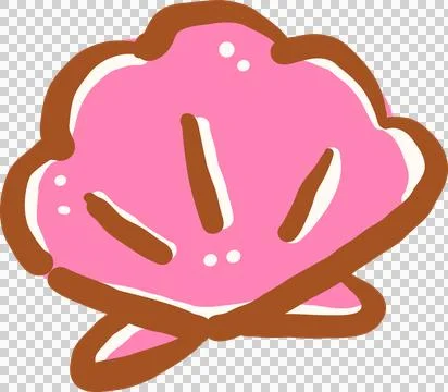Decorative Pink Seashell Illustration Stock-Illustration