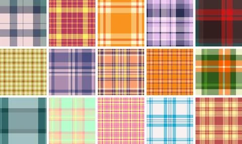 Decorative plaid bundle built for cards and planners. Suitable for invitati.. イラスト素材