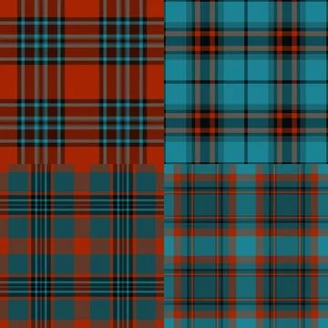 Decorative plaid bundle built for childrens outerwear. Suitable for jackets,  Stock Illustration