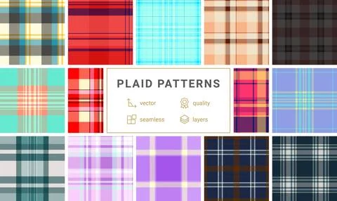 Decorative plaid bundle built for childrens outerwear. Suitable for jackets.. イラスト素材