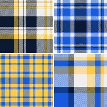 Decorative plaid bundle built for childrens outerwear. Suitable for jackets,  Stock Illustration