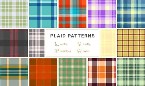 Decorative plaid bundle built for Halloween decor products. Suitable for prin イラスト素材