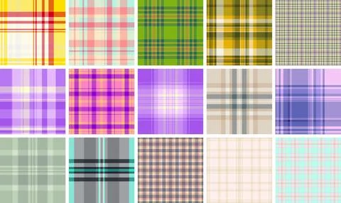 Decorative plaid bundle built for sofas and upholstered furniture. Suitable f Stock Illustration