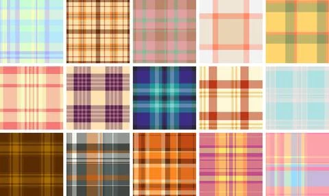 Decorative plaid bundle designed for autumn events. Suitable for fairs, marke Stock Illustration