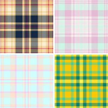 Decorative plaid pattern pack for Halloween crafts. Suitable for cutting mach Stock Illustration