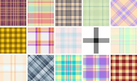Decorative plaid pattern pack for Halloween crafts. Suitable for cutting ma.. Stock Illustration