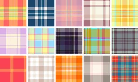 Decorative plaid pattern pack for Thanksgiving crafts. Suitable for cutting m 스톡 일러스트