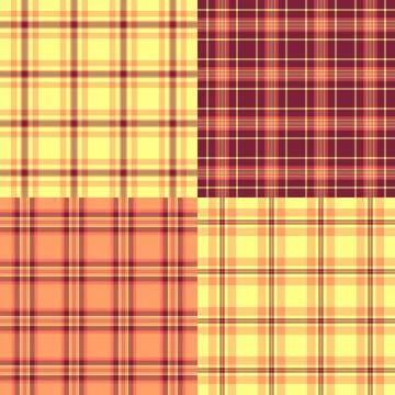 Decorative plaid pattern pack for Thanksgiving crafts. Suitable for cutting m Stock Illustration