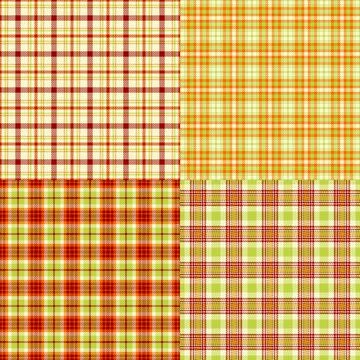 Decorative plaid pattern set for holiday wrapping paper. Coordinated tartan d Stockillustratie