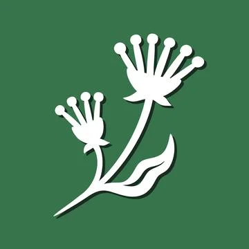 Decorative plant element.  Stock Illustration