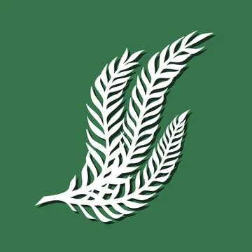 Decorative plant element.  Stock Illustration
