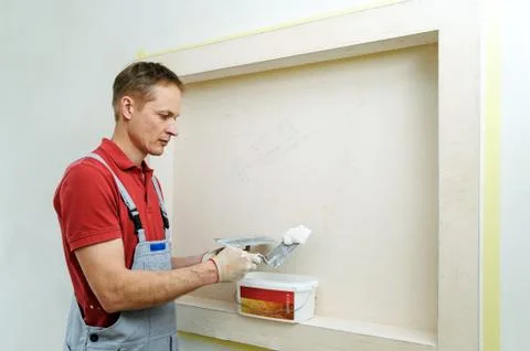 Decorative plaster coating. Stock Photos