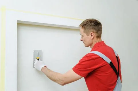 Decorative plaster coating. Stock Photos