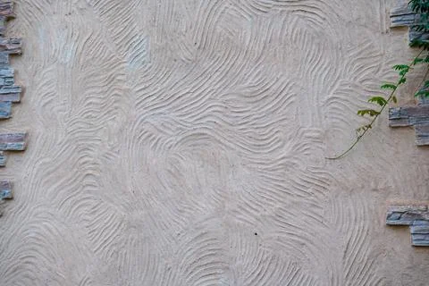 Decorative plaster like texture on the temple Stock Photos