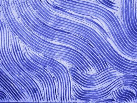 Decorative plastered wall as creative abstract background in blue color with Stock Photos