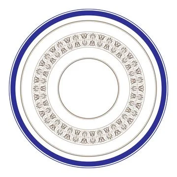 Decorative plate with arabic pattern. Vintage ethnic beautiful round frame  Stockillustratie