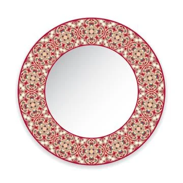 Decorative plate with circular pattern Stock Illustration
