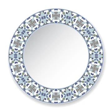 Decorative plate with circular pattern Stock Illustration