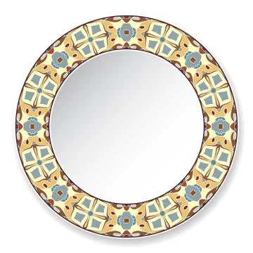 Decorative plate with circular pattern Stock Illustration
